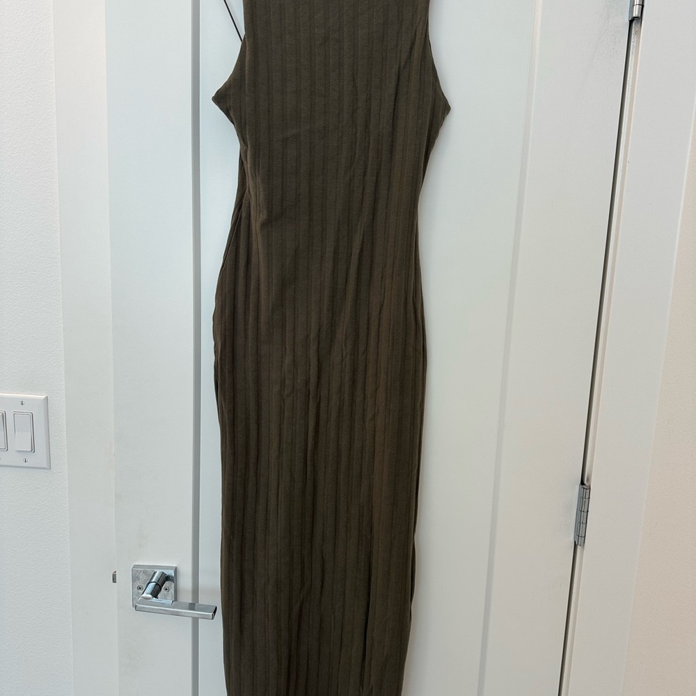 NEW Zara Olive Green Sleeveless Dress